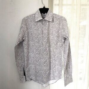 Lorenzo Uomo Paisley Shirt Size Small Modern Fit